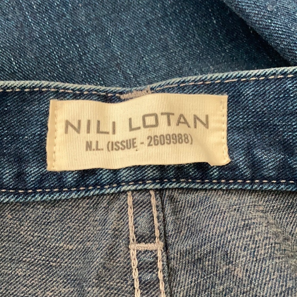 🎈🎈Nili Lotan Wide leg exposed Button Fly Jeans Mid - Picture 2 of 13